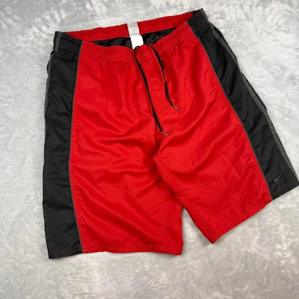 Nike Men's Red Swim-briefs-shorts